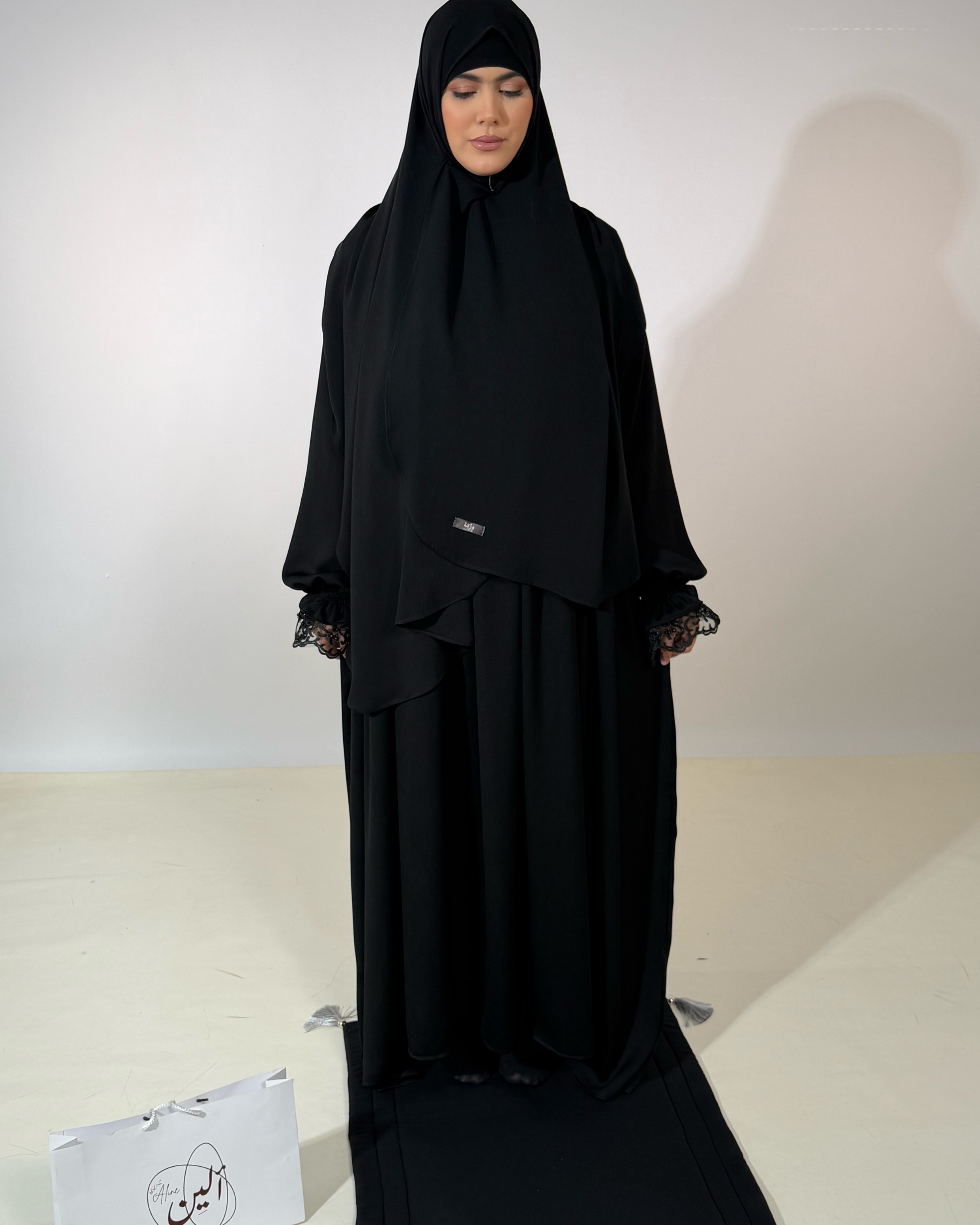 Abaya Warda Noir