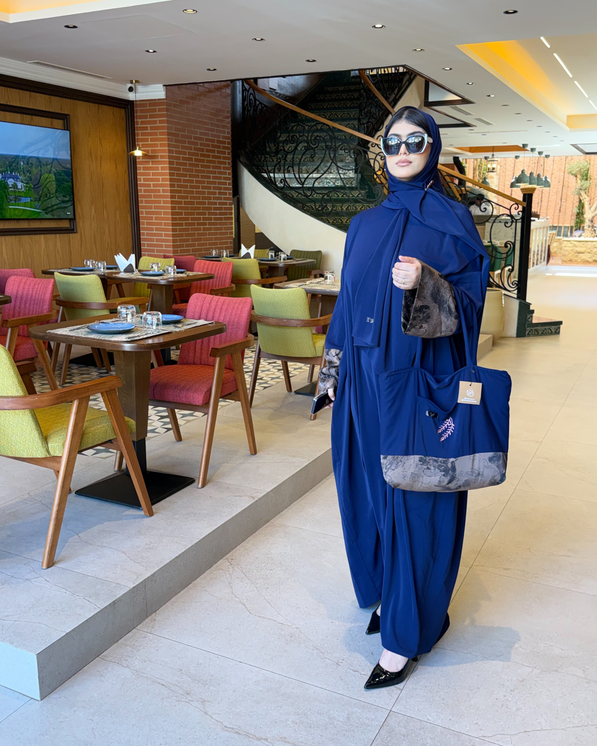 Box Abaya Dubai Bleu