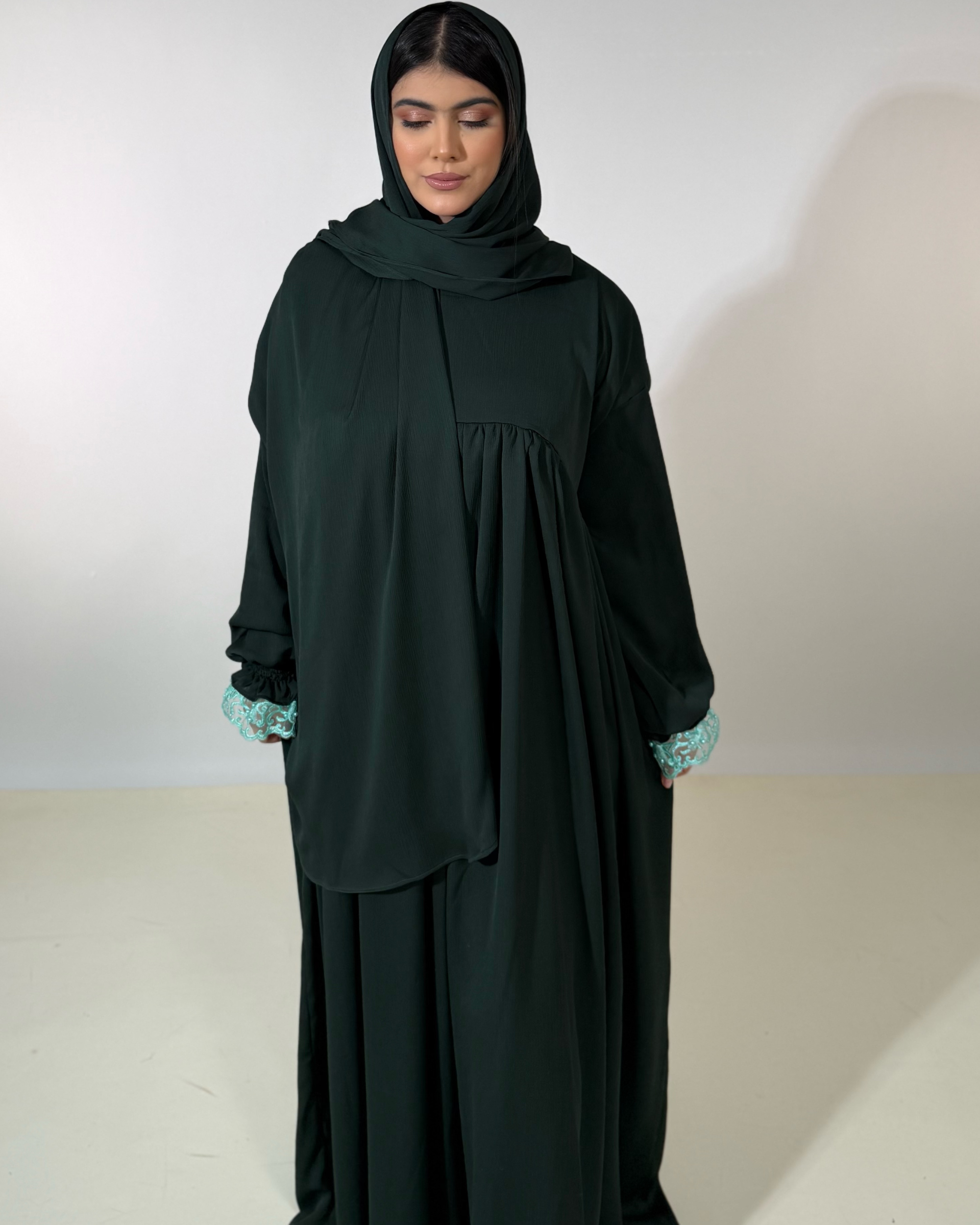 Abaya Warda Verte