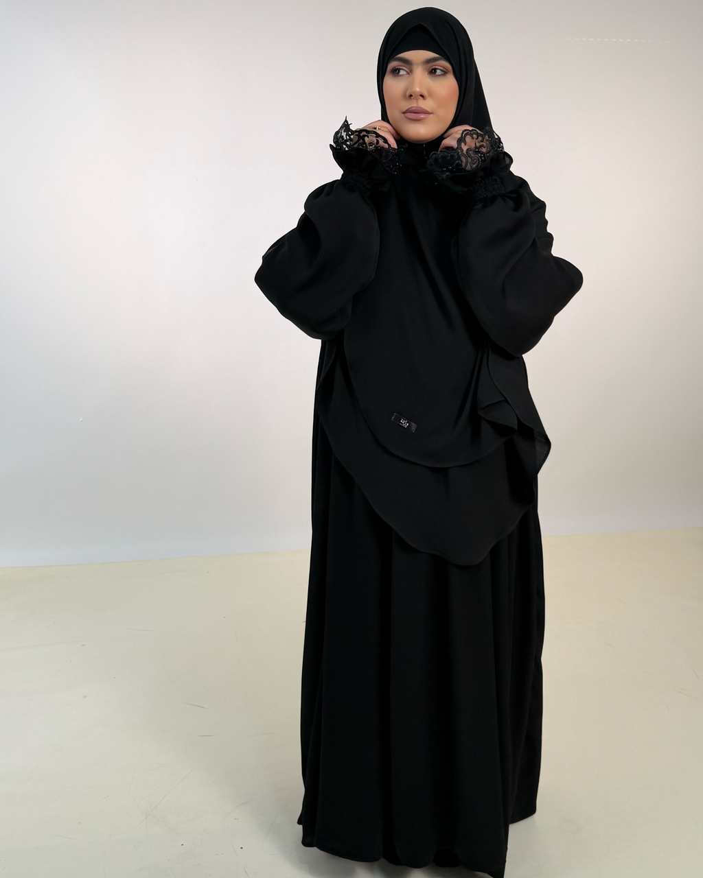 Abaya Warda Noir